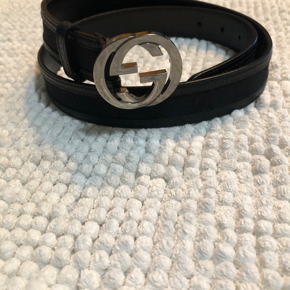 GUCCI Men’s Black Monogram Belt - Picture 3 of 16